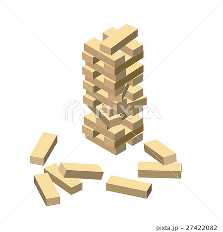 Wood Game Wooden Blocks Vector Illustration Epsのイラスト素材 2742