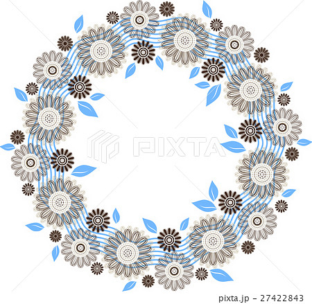 Floral wreath, round ornament Floral wreath, round ornament 27422843