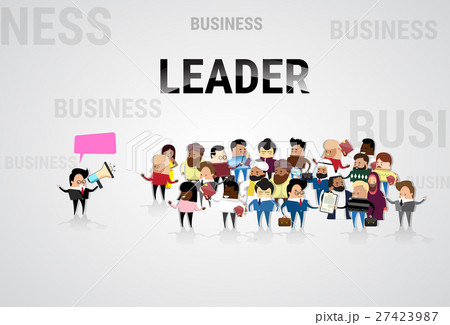 Businessman Boss Hold Megaphone Loudspeaker 27423987