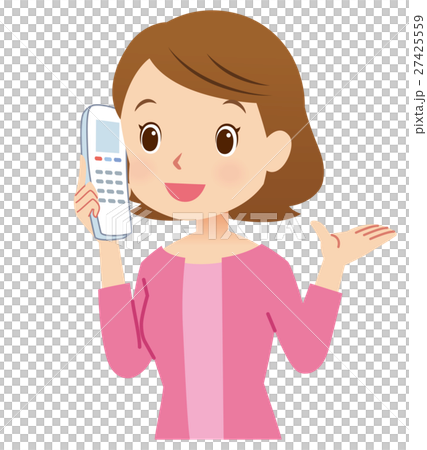 電話をかける女性　主婦 27425559