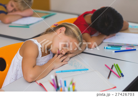 School kids sleeping at desk School kids sleeping at desk 27426703