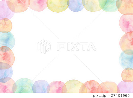 水彩　テクスチャー　虹色　シャボン玉 27431966