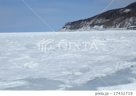 知床半島　流氷　冬景色 27432719
