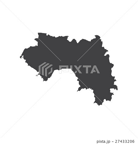 Republic of Guinea map silhouette 27433206
