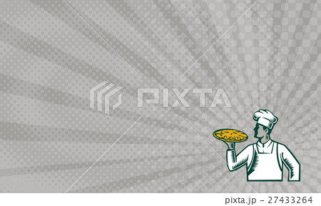 Woodcut Pizza Business card Woodcut Pizza Business card 27433264