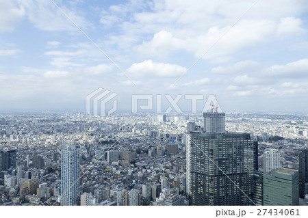 東京都市風景 新宿高層ビルから望む 東京西方面 広角 中野区 杉並区 練馬区 武蔵野市 東京都市風景 新宿高層ビルから望む 東京西方面 広角 中野区 杉並区 練馬区 武蔵野市 27434061