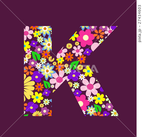 Letter of beautiful flowers K Letter of beautiful flowers K 27434603