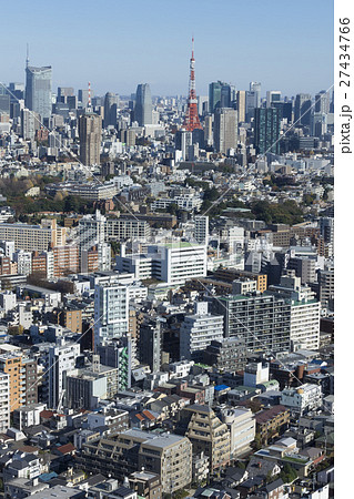 東京都市風景　東京タワー　東京スカイツリー　虎ノ門ヒルズ　広尾　白金 27434766