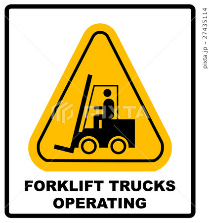 Forklift truck sign. Symbol of threat alert Forklift truck sign. Symbol of threat alert 27435114