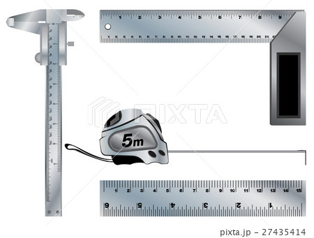 Vernier caliper. Ruler and Tape measure tool. 27435414