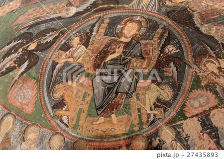 ancient Byzantine fresco Cappadocia ancient Byzantine fresco Cappadocia 27435893