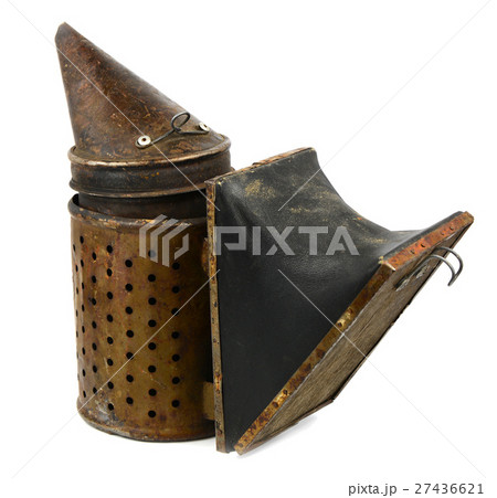 Old bee smoker isolated on white background 27436621