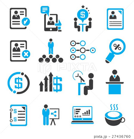 business management concept icons set 27436760