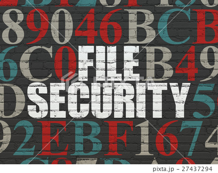 Privacy concept: File Security on wall background 27437294