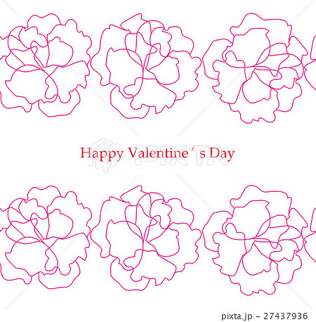 バレンタイン・カード(ライン)<シームレス> バレンタイン・カード(ライン)<シームレス> 27437936