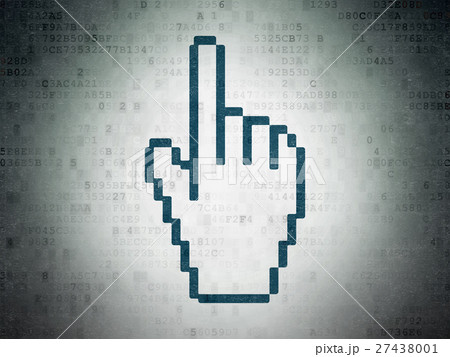 Advertising concept: Mouse Cursor on Digital Data Advertising concept: Mouse Cursor on Digital Data 27438001