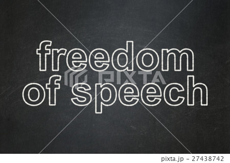 Politics concept: Freedom Of Speech on chalkboard 27438742