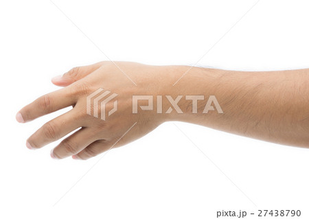 Empty man hand on white background 27438790