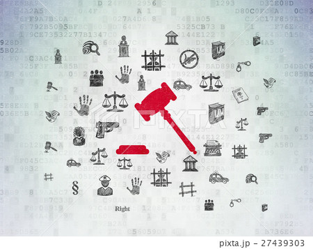 Law concept: Gavel on Digital Data Paper Law concept: Gavel on Digital Data Paper 27439303