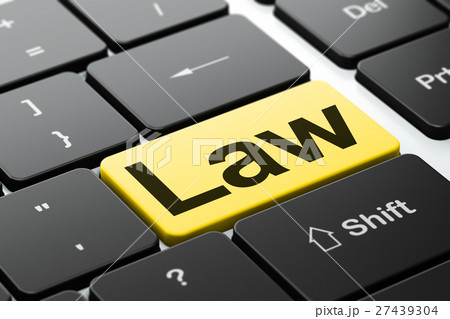 Law concept: Law on computer keyboard background 27439304