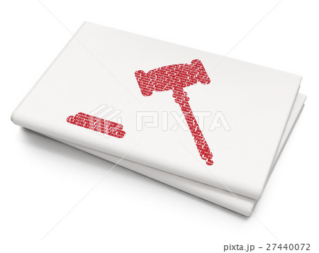 Law concept: Gavel on Blank Newspaper background Law concept: Gavel on Blank Newspaper background 27440072