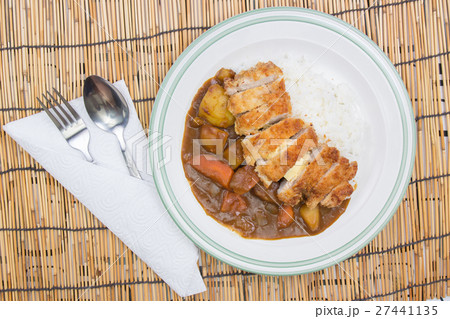 Fry pork tongkatsu Japanese curry with rice Fry pork tongkatsu Japanese curry with rice 27441135
