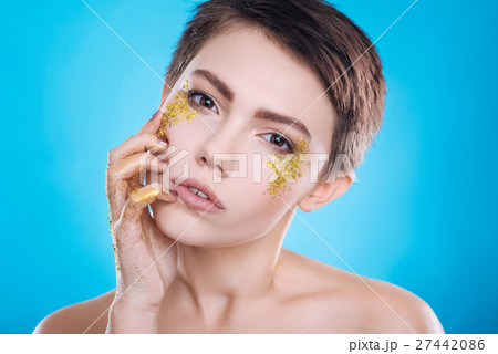 Pleasant attractive woman looking at you 27442086