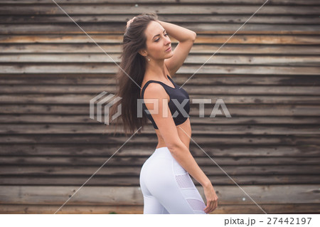 Fashion portrait of a young athletic fit girl in 27442197