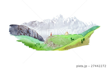 Natural summer landscape mountains and meadow Natural summer landscape mountains and meadow 27442272