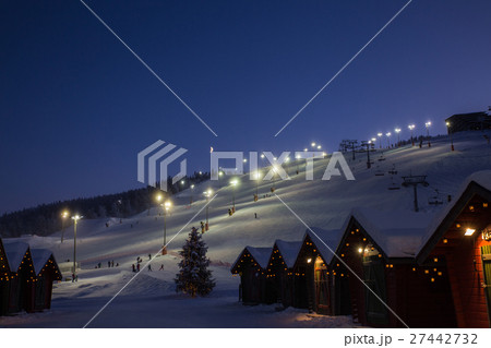 winter market village in Levi, Finland in the 27442732