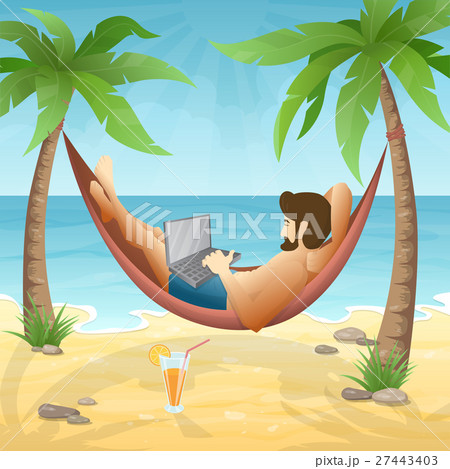 freelancer at the beach 27443403