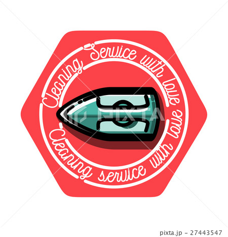 Color vintage cleaning service emblem. Color vintage cleaning service emblem. 27443547