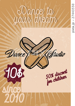 Color vintage dance studio banner Color vintage dance studio banner 27443550