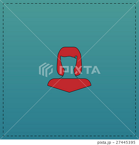 Girl head computer symbol 27445395