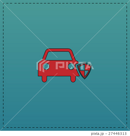 Protect car computer symbol Protect car computer symbol 27446313