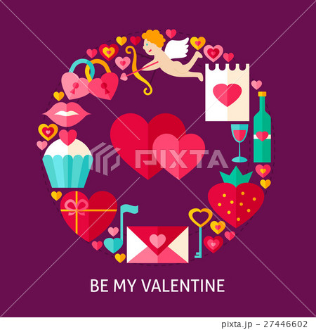 Be My Valentine Flat Concept 27446602