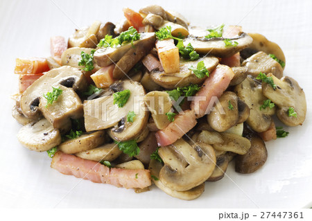 マッシュルームとベーコンのにんにく炒め4 マッシュルームとベーコンのにんにく炒め4 27447361
