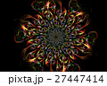 Decorative fractal  flower on black background 27447414