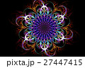 Decorative fractal flower on black background 27447415