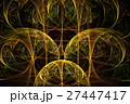 Decorative fractal  pattern on black background 27447417