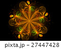 Decorative fractal abstract yellow flower  27447428