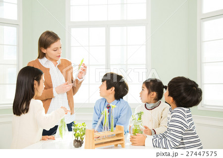 Young Students In Biology Class With A Female Teacher 27447575