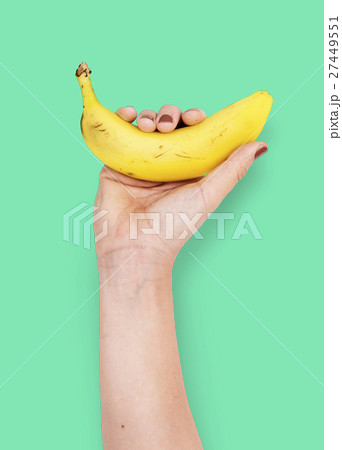 Hand Holds Banana Food Nutrition Concept 27449551