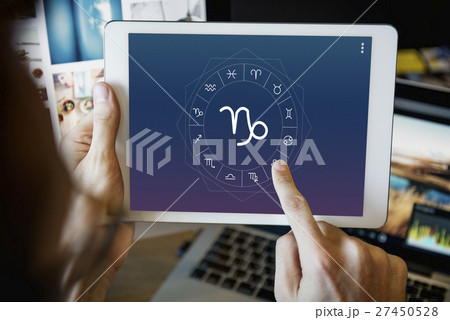 Capricorn Horoscope Zodiac Online Graphic Concept Capricorn Horoscope Zodiac Online Graphic Concept 27450528