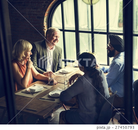 Business People Dining Together Concept Business People Dining Together Concept 27450793