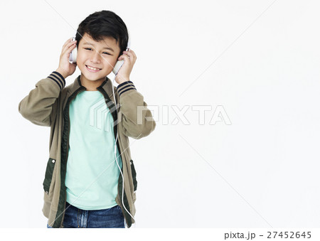 Boy Listen Music Headphone Concept 27452645