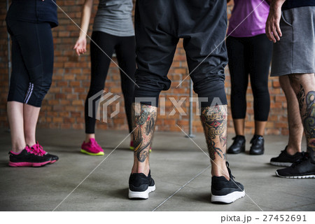 Yoga Practice Exercise Class Concept Yoga Practice Exercise Class Concept 27452691