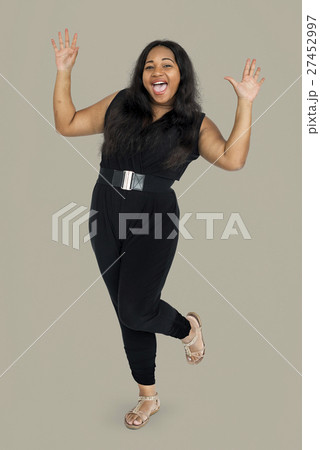 Woman Cheerful Studio Portrait Concept Woman Cheerful Studio Portrait Concept 27452997