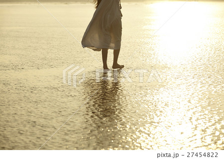 台湾を観光する女性　高美湿地 27454822