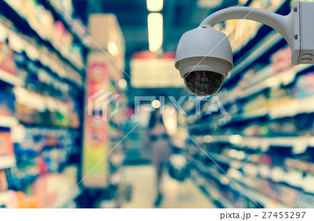Security camera monitoring on the Abstract blurred photo of store in department store bokeh background, business shopping base on security concept Security camera monitoring on the Abstract blurred photo of store in department store bokeh background, business shopping base on security concept 27455297